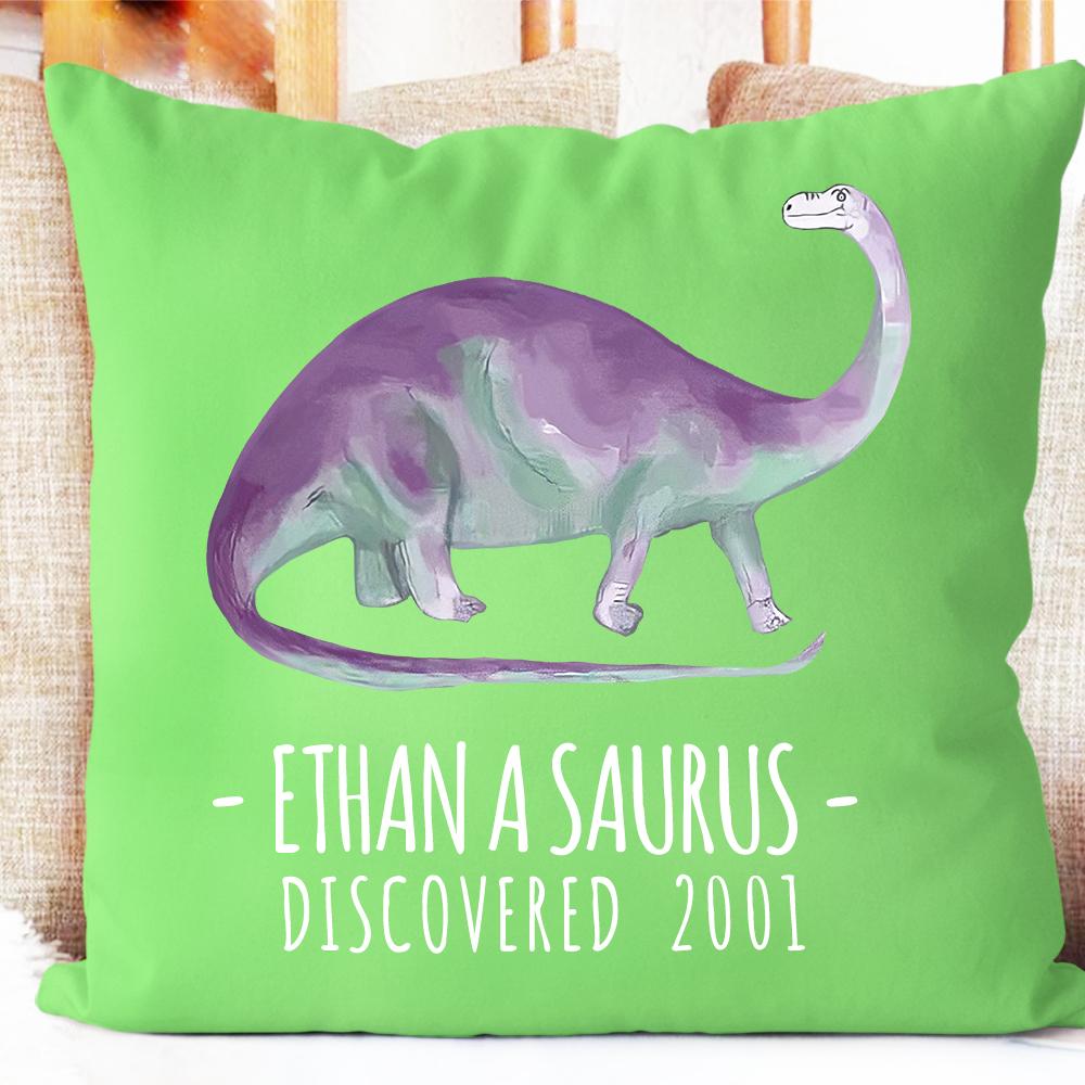 Personalized Dinosaur Name Pillowcase, Custom Dinosaur Kids Bedroom Decor II