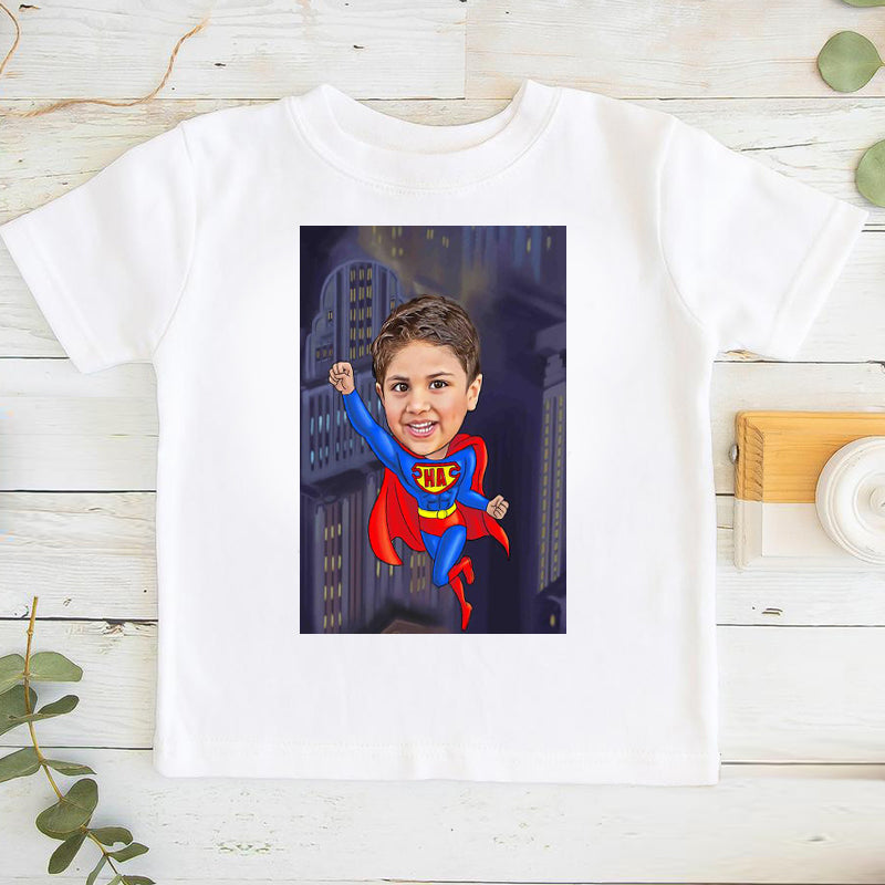 Personalized Hand-Drawing Kid's Portrait T-shirt V