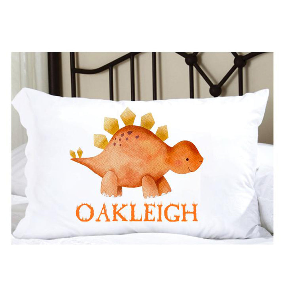 Custom Name Dinosaur Pillowcase