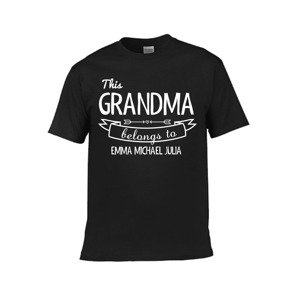 Customized This Grandma Belongs To T-shirt - Unisex Tee