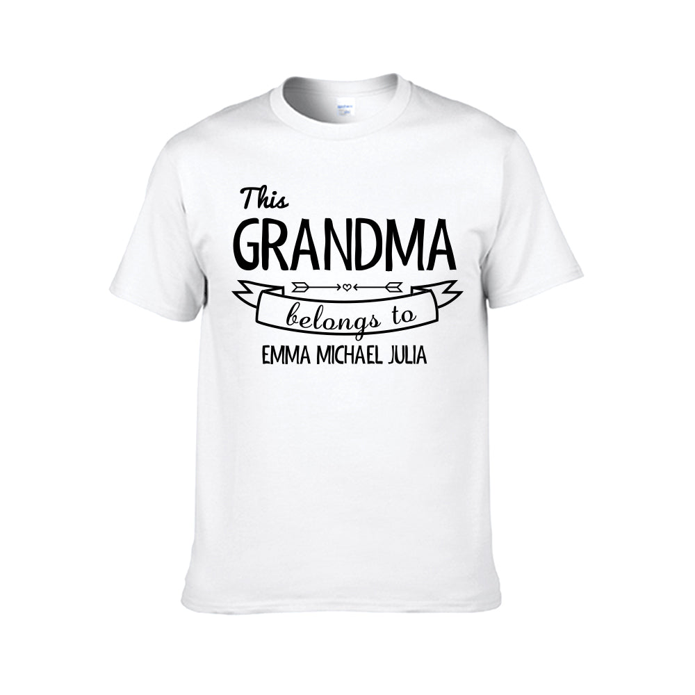 Customized This Grandma Belongs To T-shirt - Unisex Tee