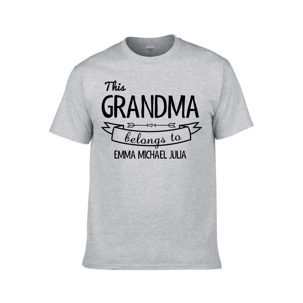 Customized This Grandma Belongs To T-shirt - Unisex Tee