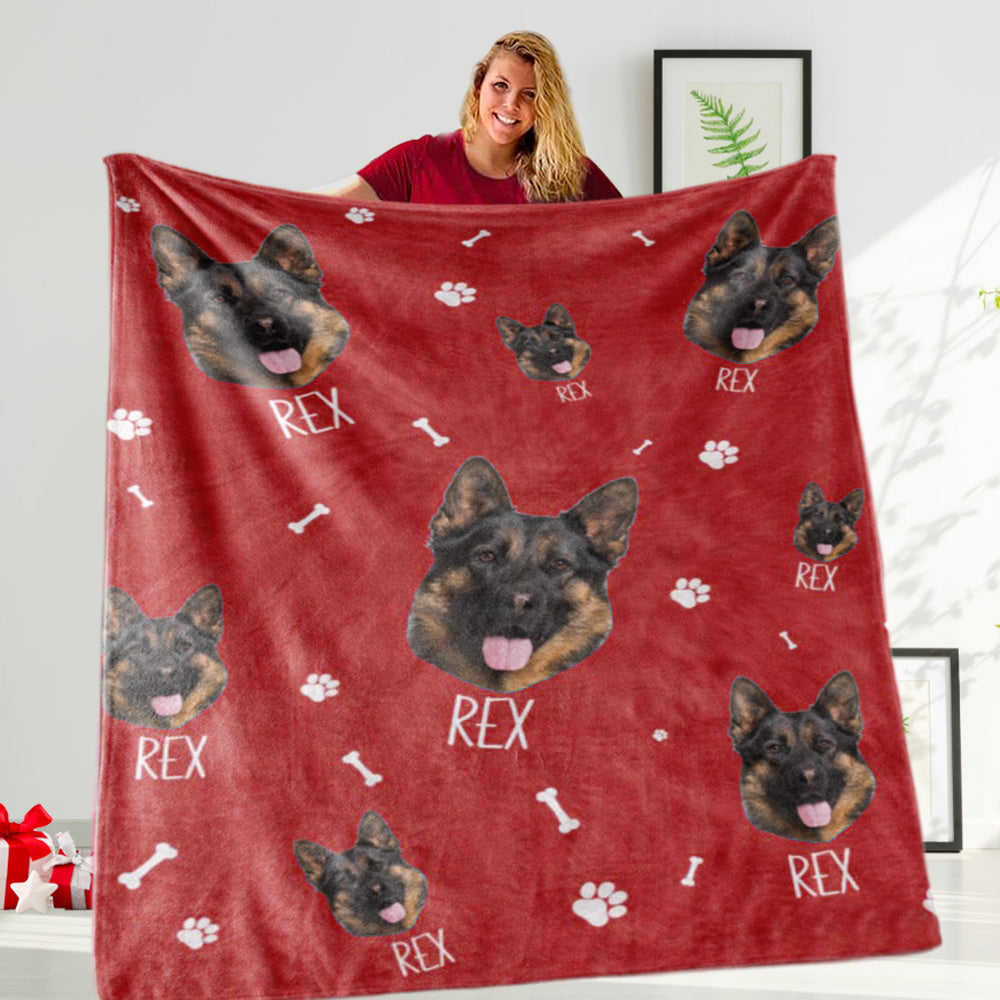 Custom Pet Name&Photo Blanket, New Christmas Gift!