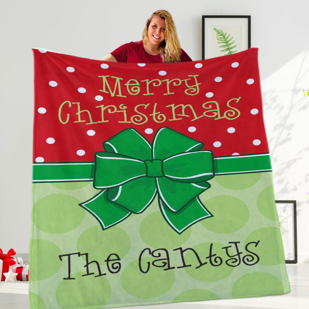 Personalized Merry Christmas  Blanket