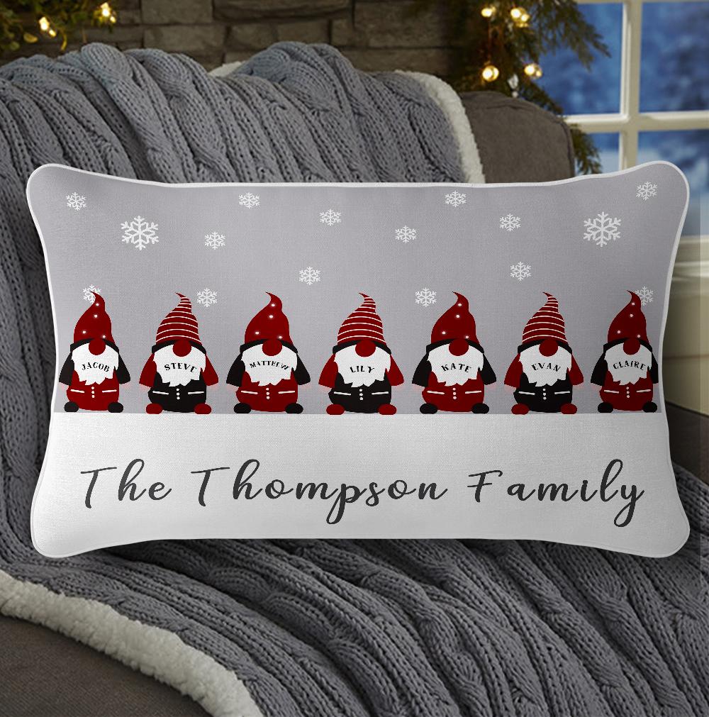 Personalized Christmas Gnomes Family Pillowcase With Name I