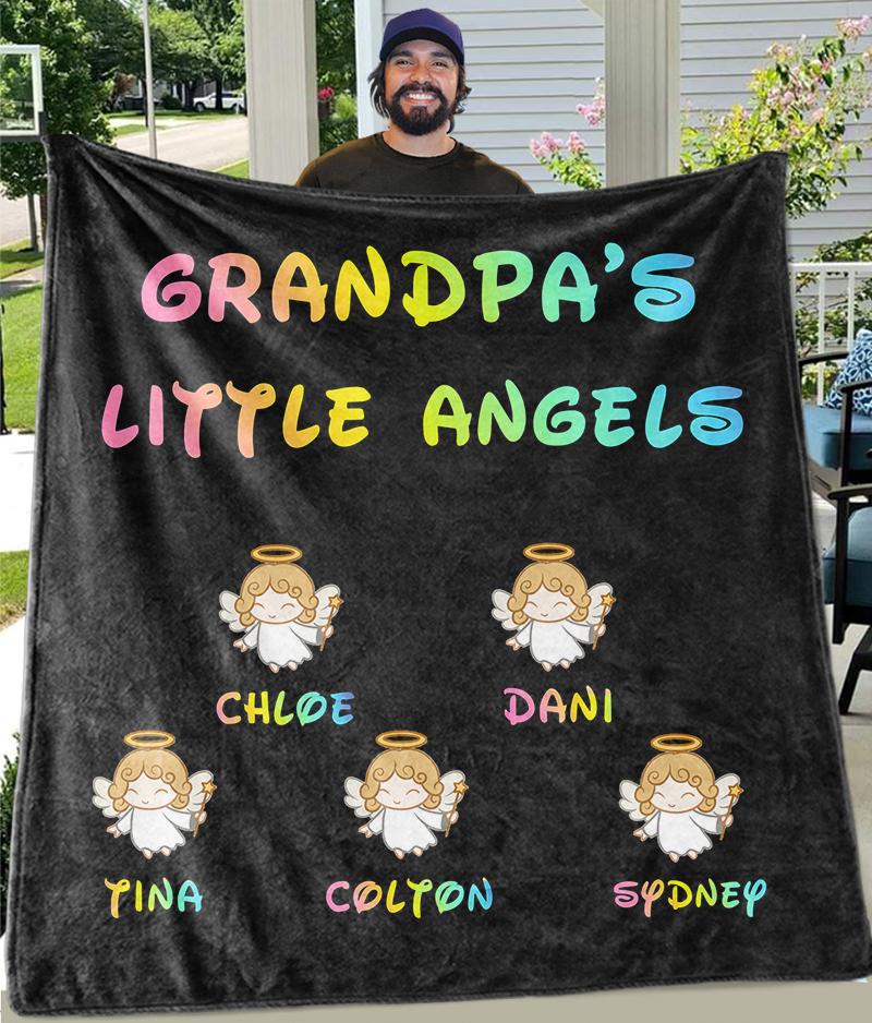 Custom CHRISTMAS BLANKET with Nickname & Kids Names