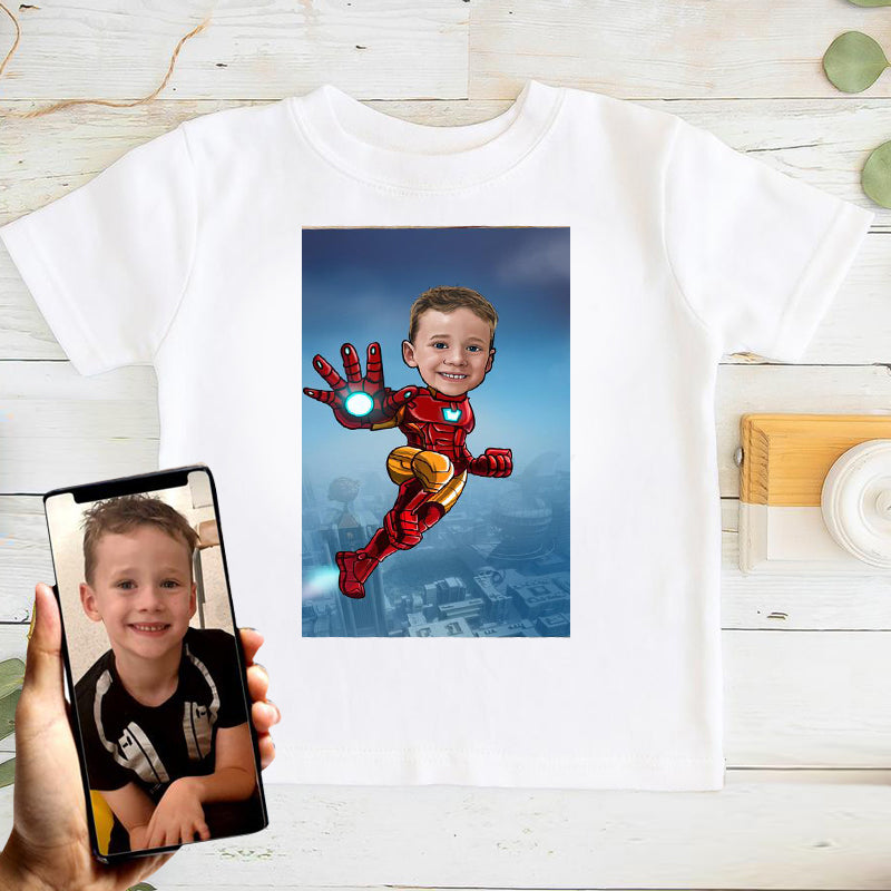 Personalized Hand-Drawing Kid's Portrait T-shirt VI