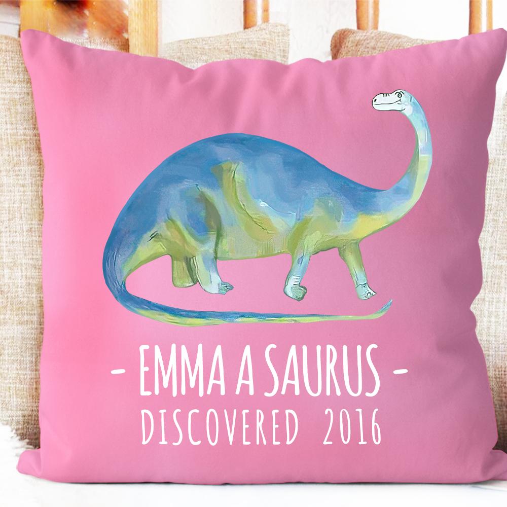 Personalized Dinosaur Name Pillowcase, Custom Dinosaur Kids Bedroom Decor III