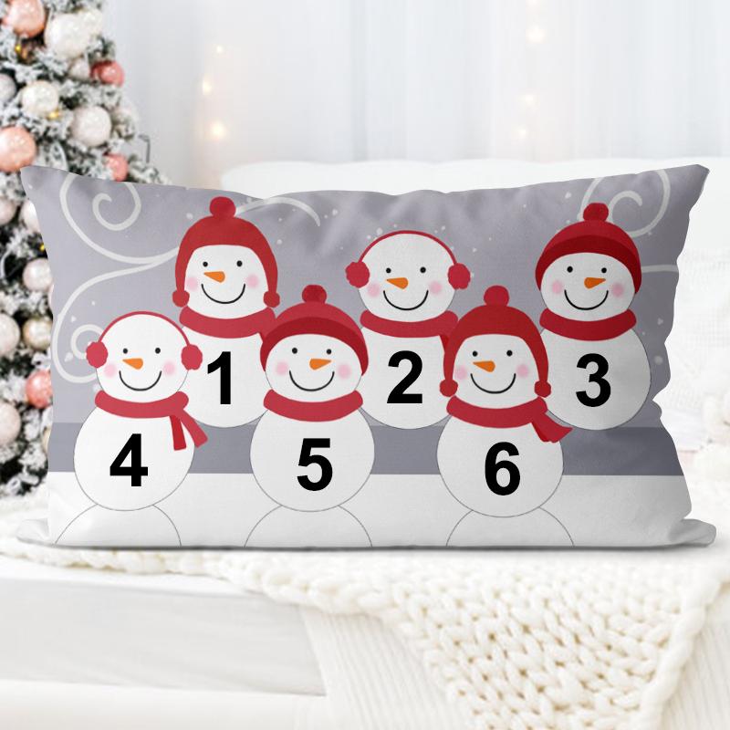 Personalized Snowman Family Pillowcase With Name