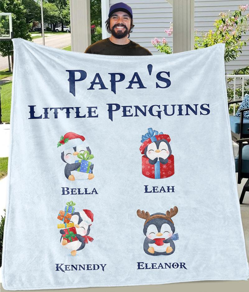 Custom CHRISTMAS BLANKET with Nickname & Kids Names