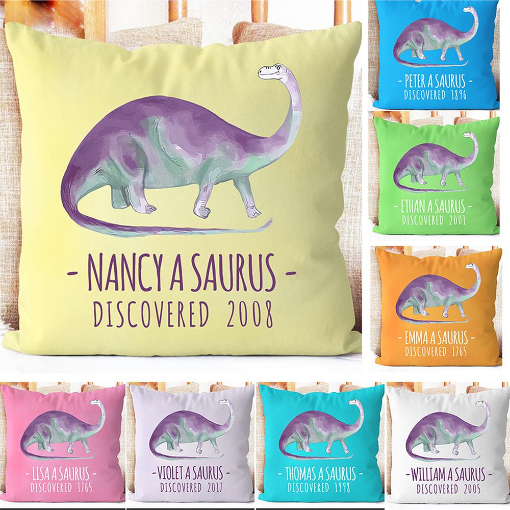 Personalized Dinosaur Name Pillowcase, Custom Dinosaur Kids Bedroom Decor II