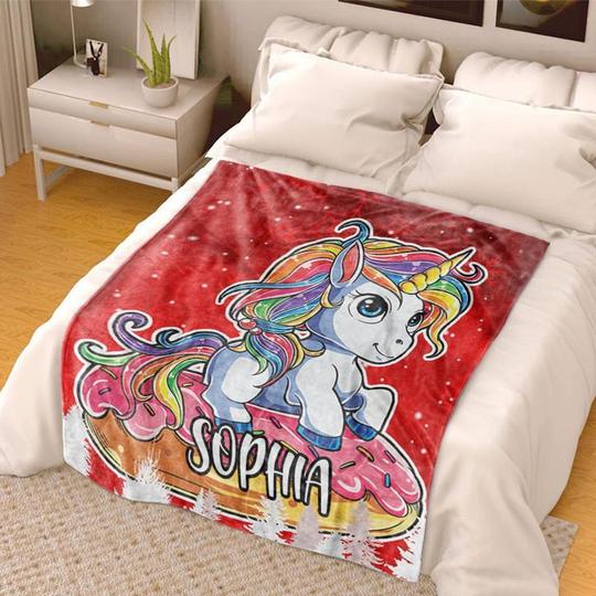 Custom UNICORN Name Blankets