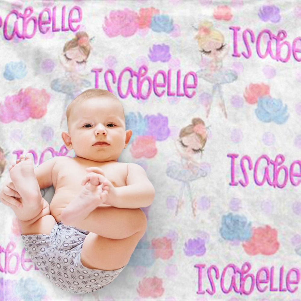 Custom Baby Name Blanket, Personalized Baby Blankets,