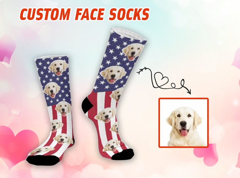 New Custom Christmas Socks With Your Pet's Face