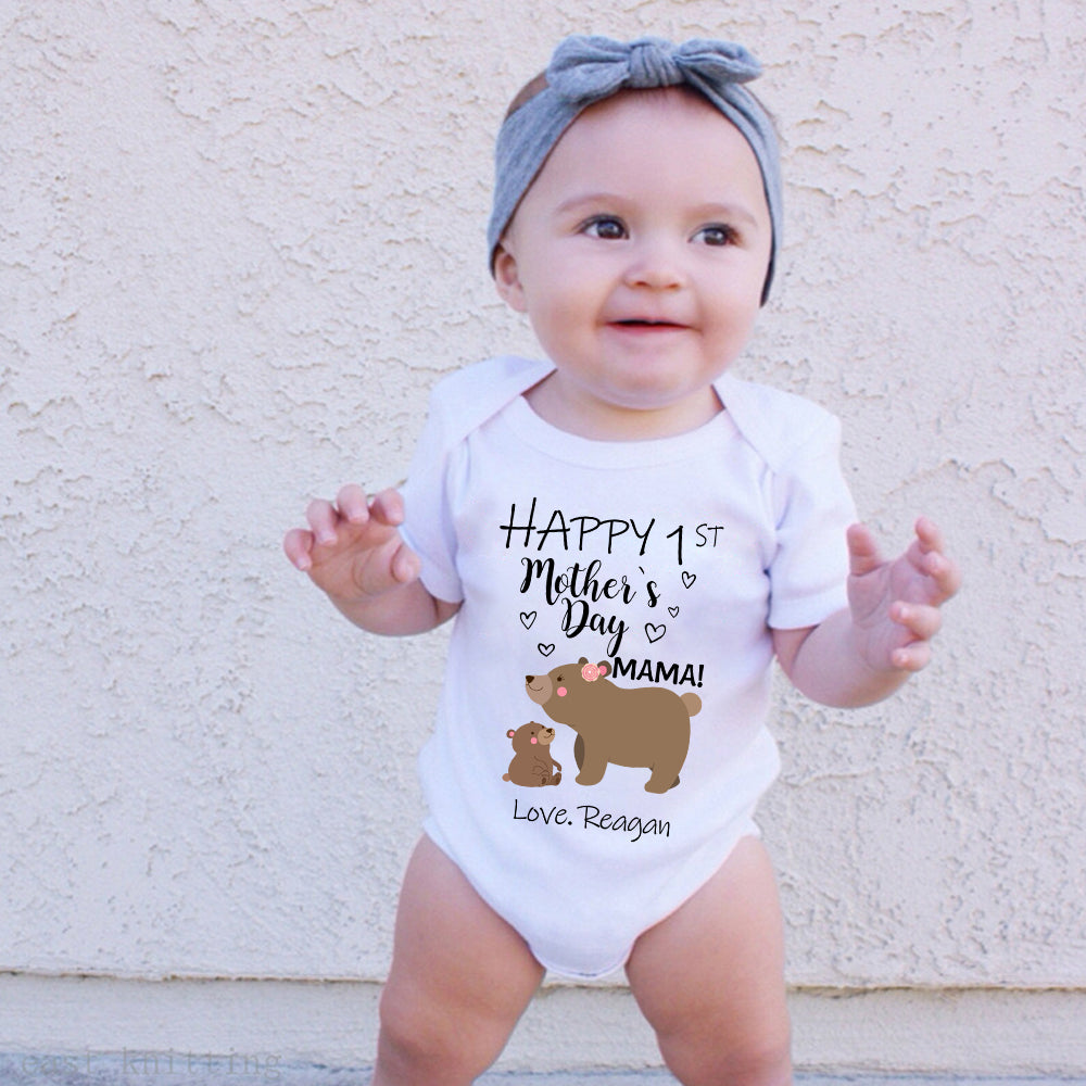 Bear Bodysuit, Custom Baby Onesie, Funny Baby Onesie, Baby Boy Onesie, Baby Girl Onesie, Mother's Day Bodysuit