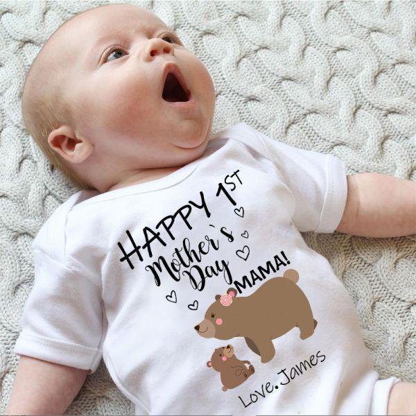 Bear Bodysuit, Custom Baby Onesie, Funny Baby Onesie, Baby Boy Onesie, Baby Girl Onesie, Mother's Day Bodysuit