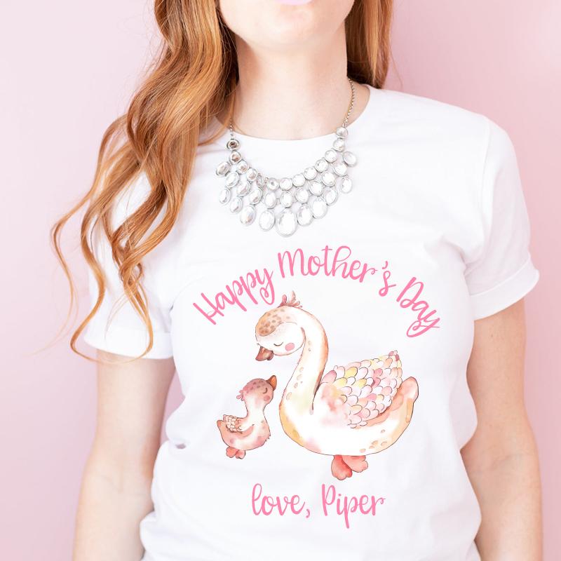 Custom Goose Mama and Baby Mother's Day Cozy Plush Fleece Blankets