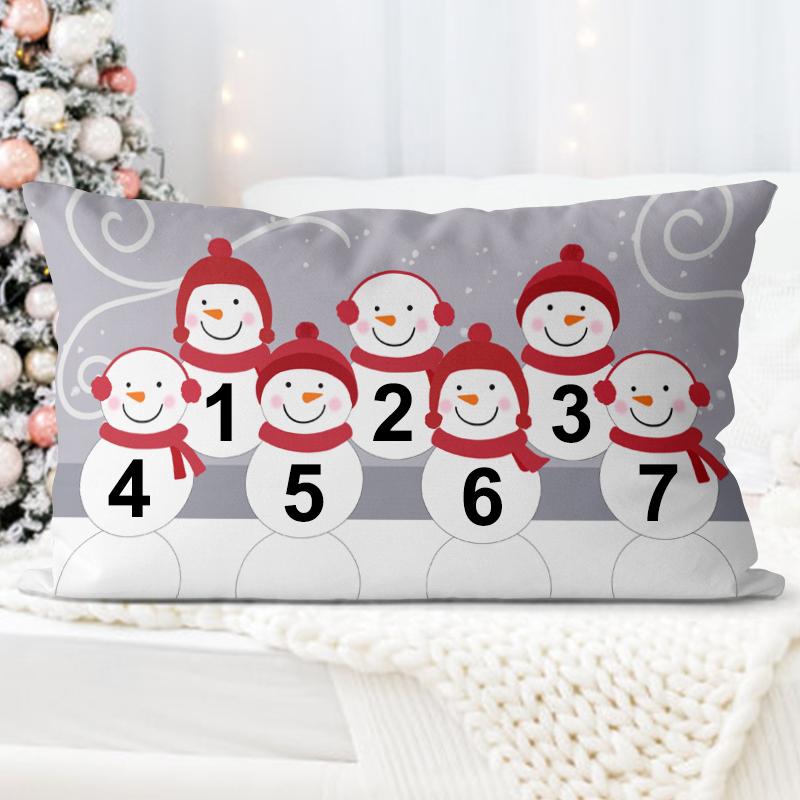 Personalized Snowman Family Pillowcase With Name