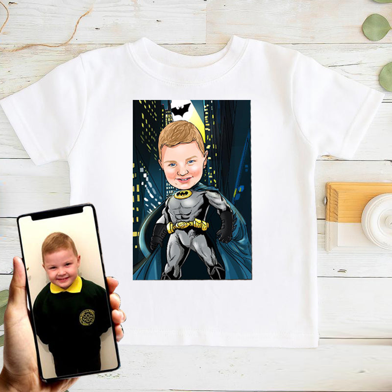 Personalized Hand-Drawing Kid's Portrait T-shirt VII