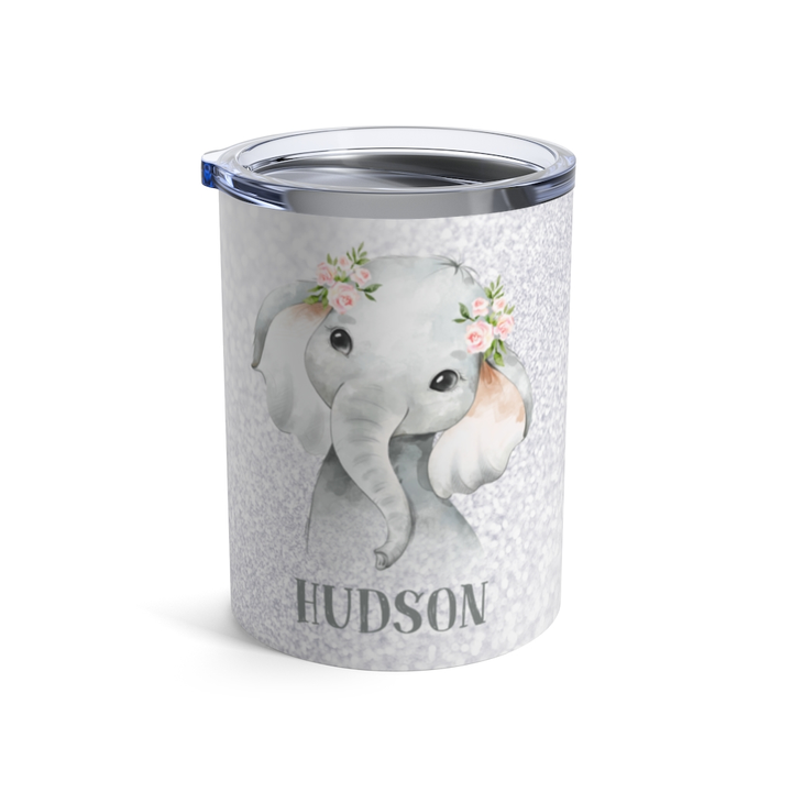 Custom Name Animal Children's Travel Drink Tumbler 10oz - Made In USA