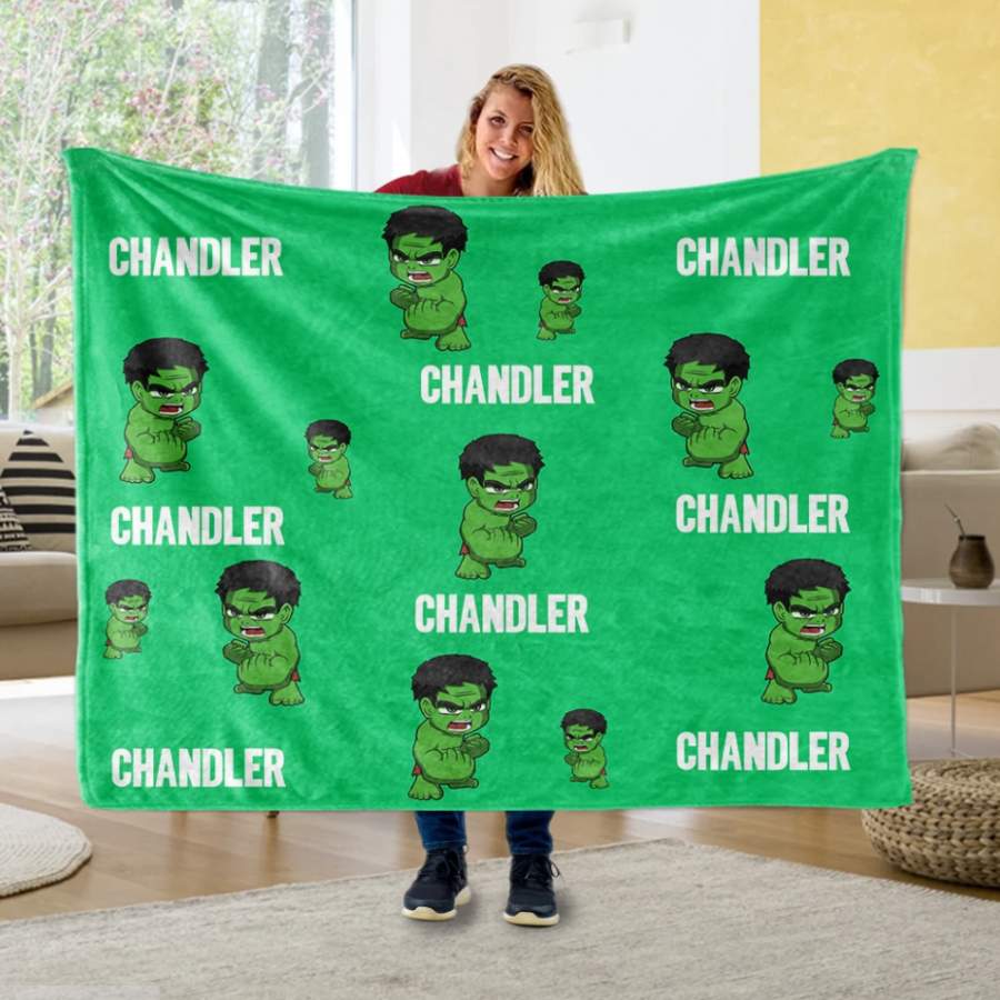 Custom Name Hulk Blanket, New Christmas Gift!