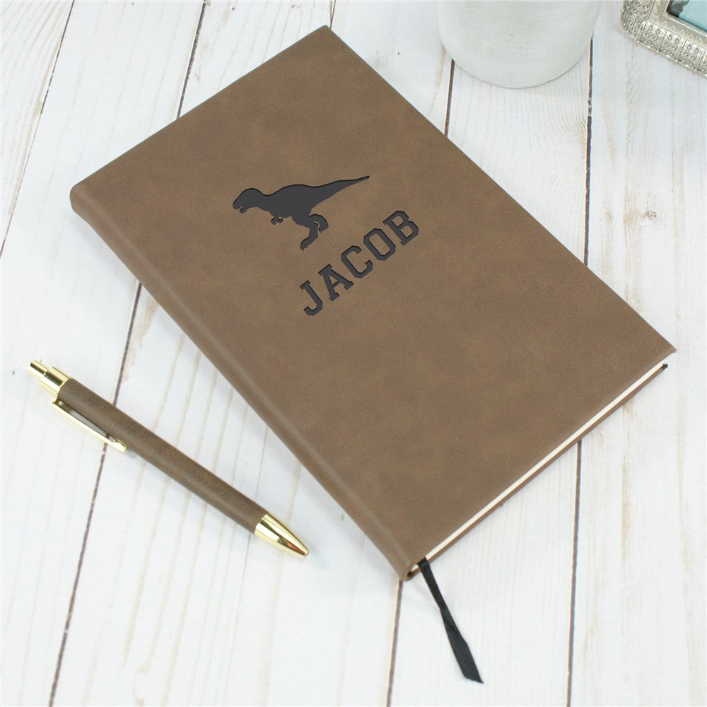 Personalized Dinosaur Leather Journal,Christmas Gift，Custom Name Gift