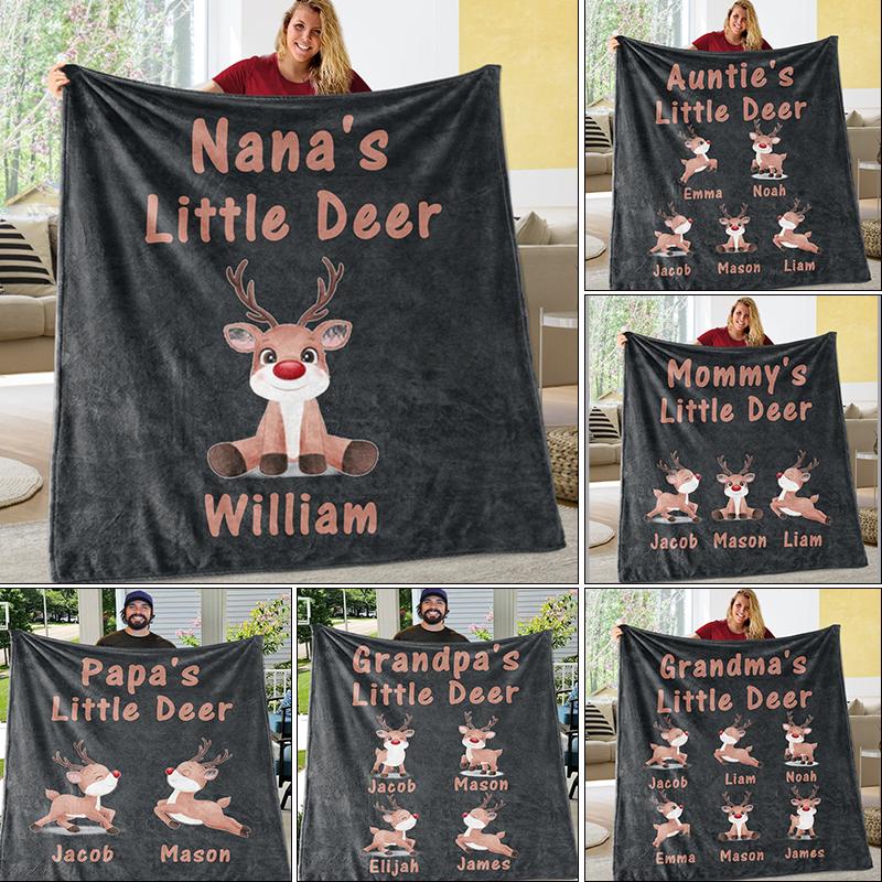 Custom CHRISTMAS BLANKET with Nickname & Kids Names