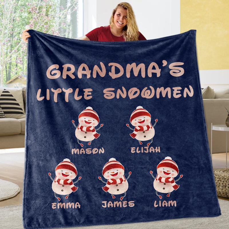 Custom CHRISTMAS BLANKET with Nickname & Kids Names