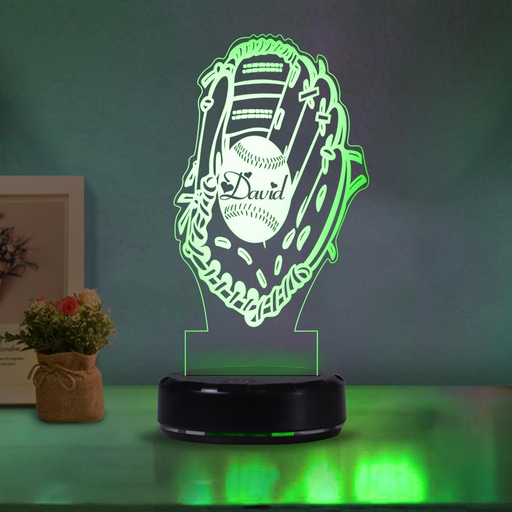 Custom Name Baseball Acrylic Night Lights