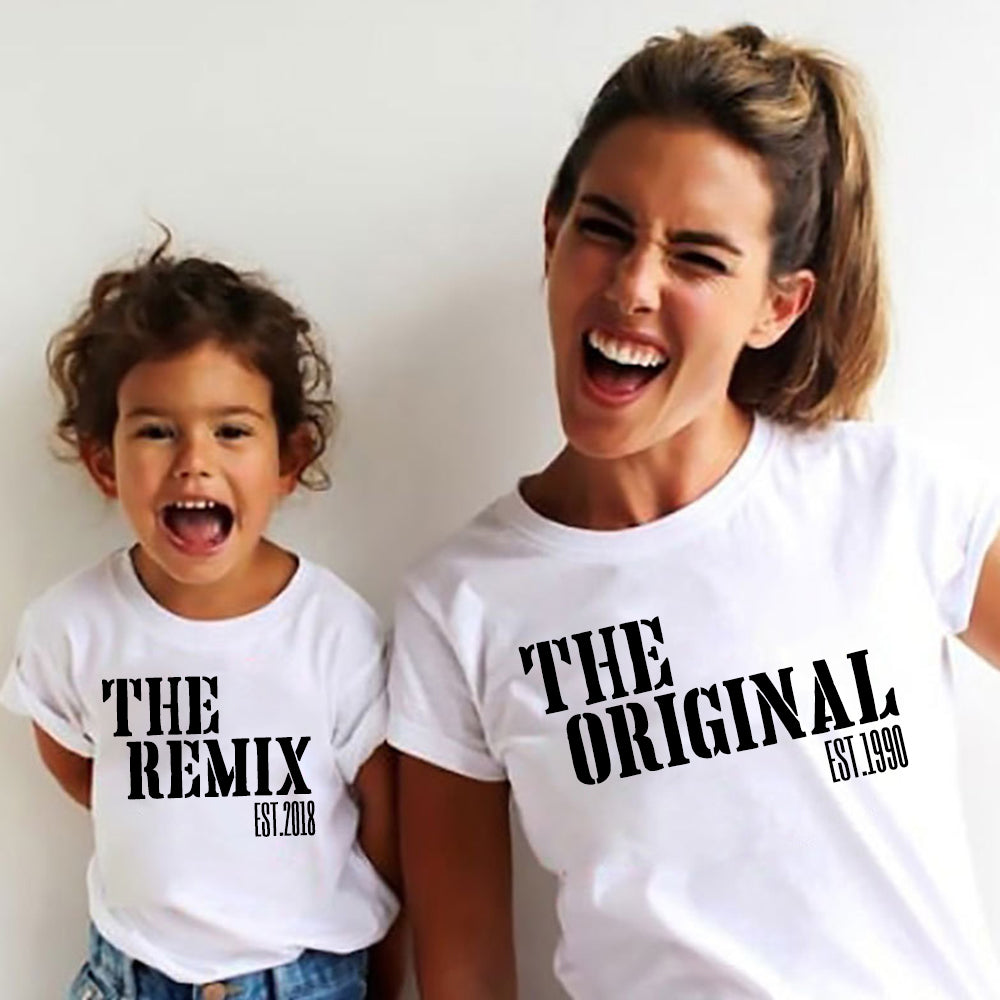 Matching Dad and Baby Shirt, Fathers Day Shirts, Daddy and Me Funny Outfits, The Original The Remix Shirts - 40% OFF with code SHOPJUNE40