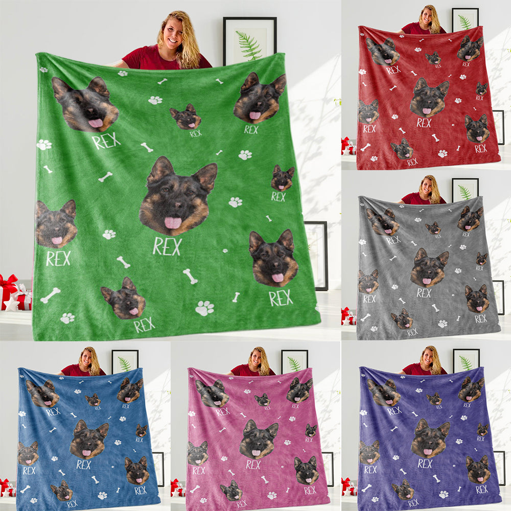 Custom Pet Name&Photo Blanket, New Christmas Gift!
