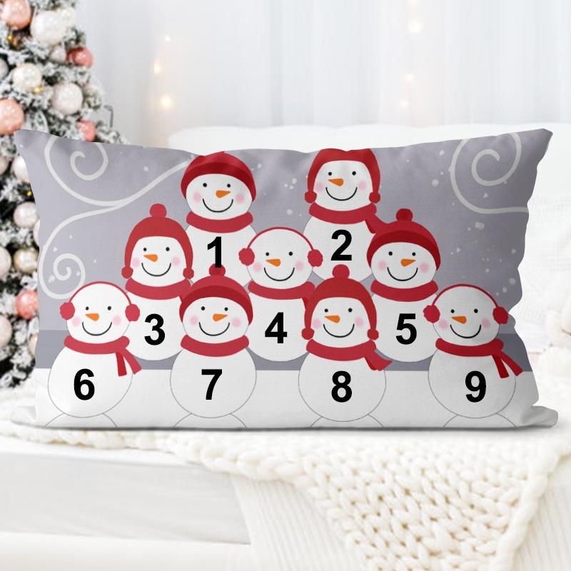 Personalized Snowman Family Pillowcase With Name