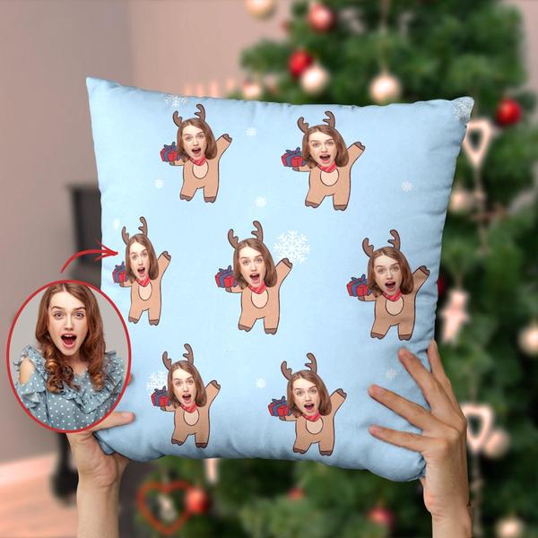 Custom Christmas Pillow, Custom Christmas Santa Claus Face Pillow, Best Christmas Gift