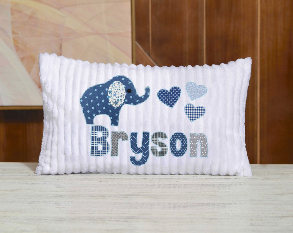 Custom Chenille Animal Pillow I03 - Elephant with love