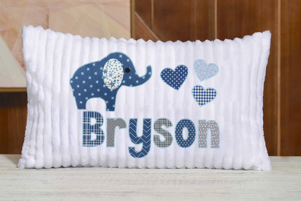 Custom Chenille Animal Pillow I03 - Elephant with love