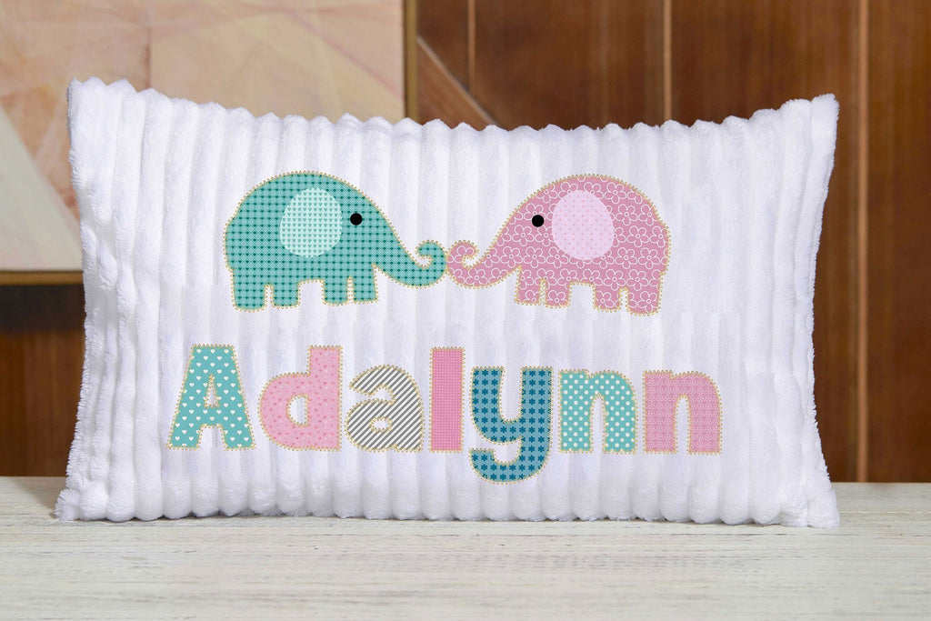 Custom Chenille Animal Pillow I07 - Elephants
