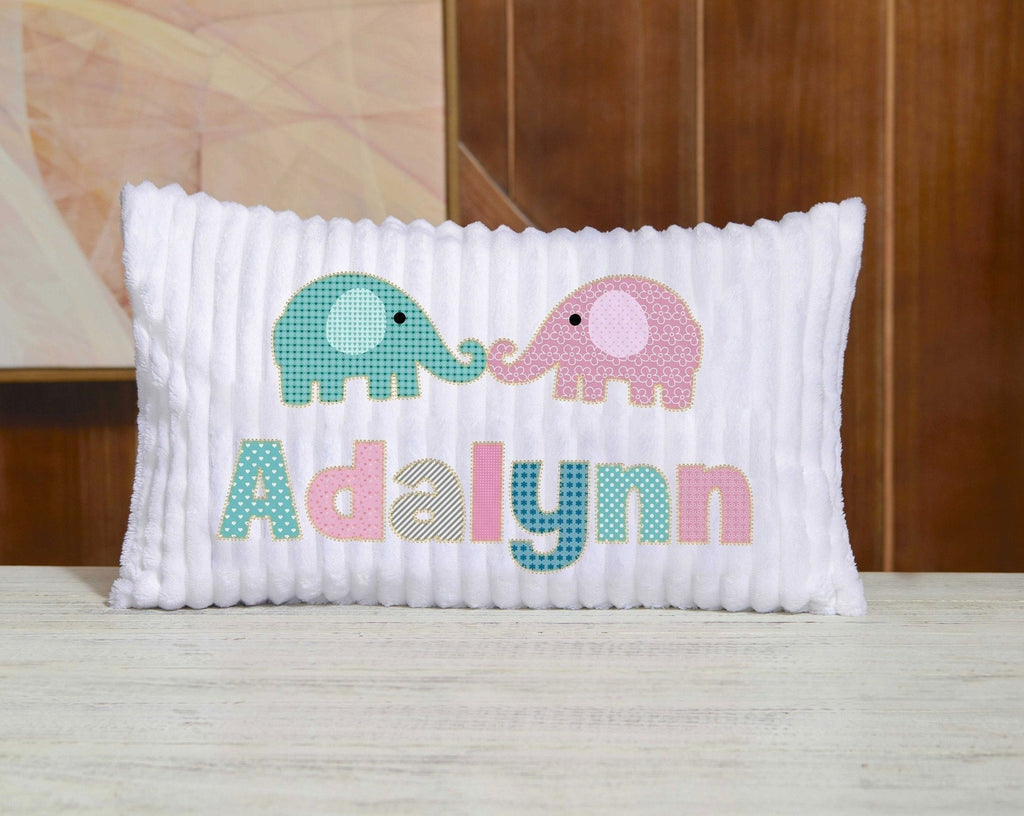 Custom Chenille Animal Pillow I07 - Elephants