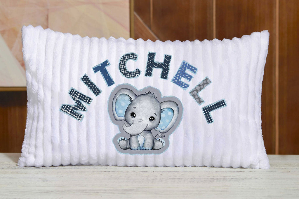 Custom Chenille Animal Pillow I11 - Elephant