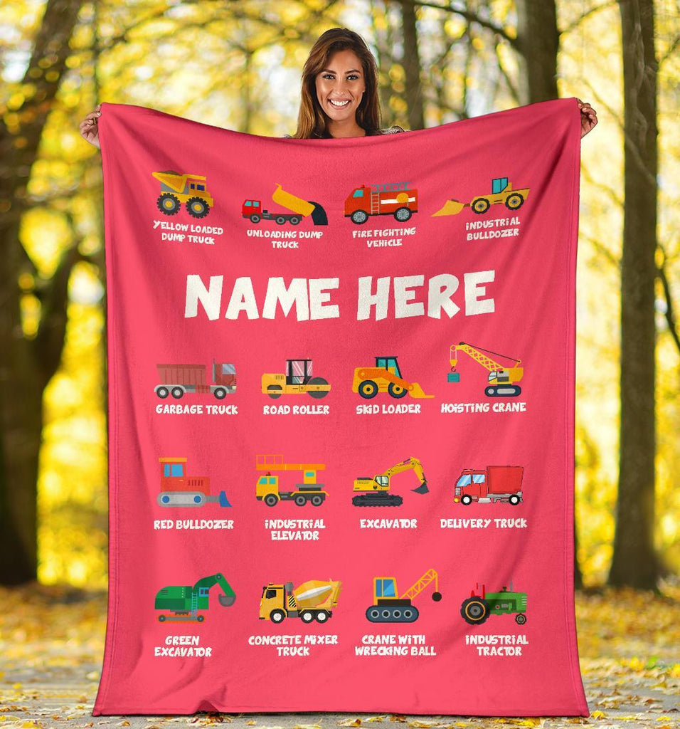 Custom Name Fleece Cartoon Blanket I01