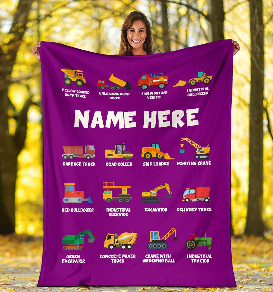 Custom Name Fleece Cartoon Blanket I01