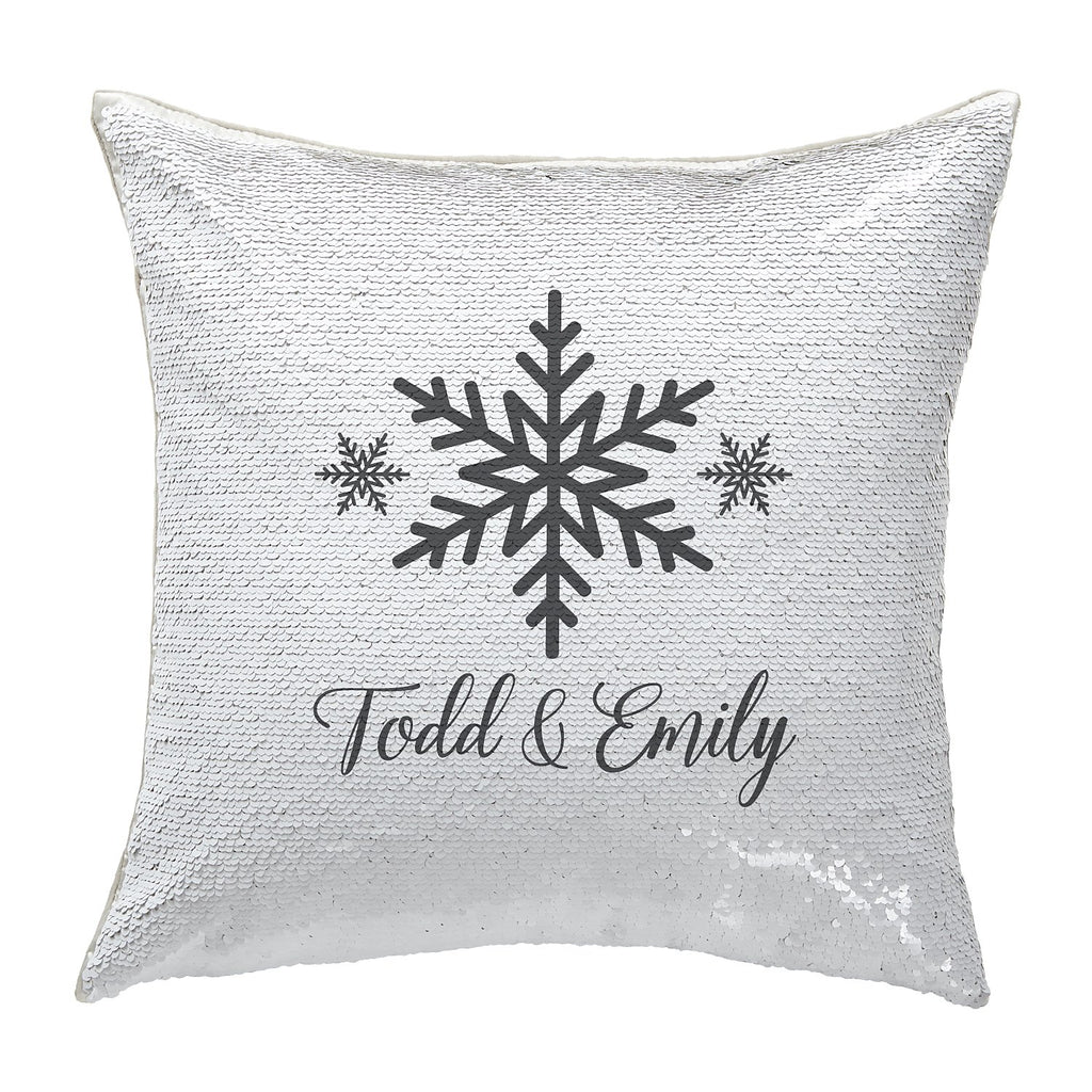New Christmas Snowflake Sequin Pillowcase
