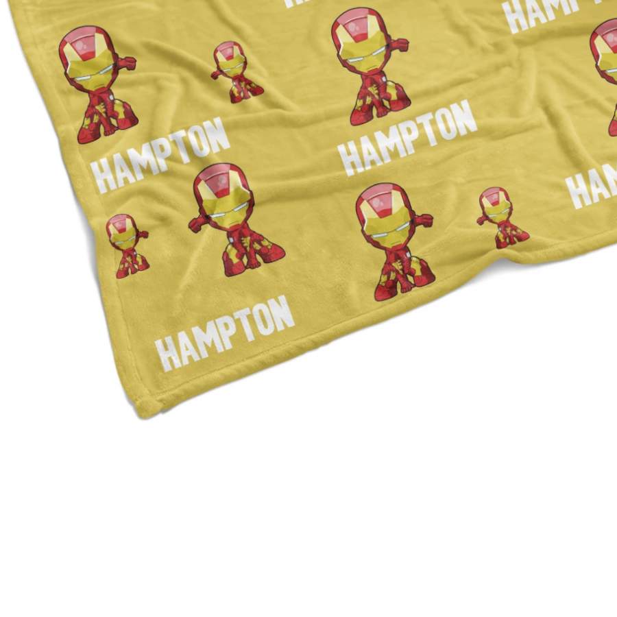 Custom Name Iron Man Blanket, New Christmas Gift!