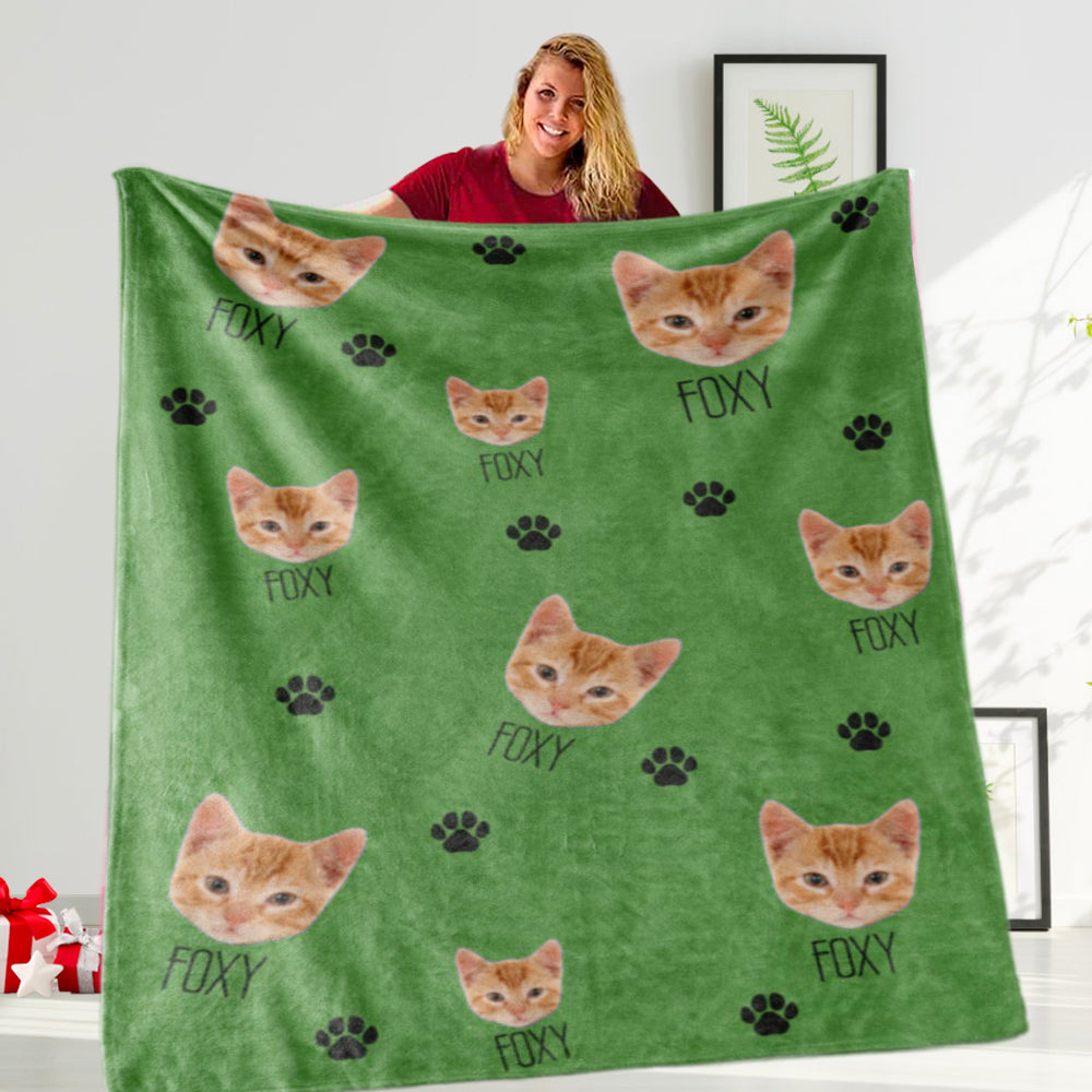 Custom Pet Name&Photo Blanket, New Christmas Gift!