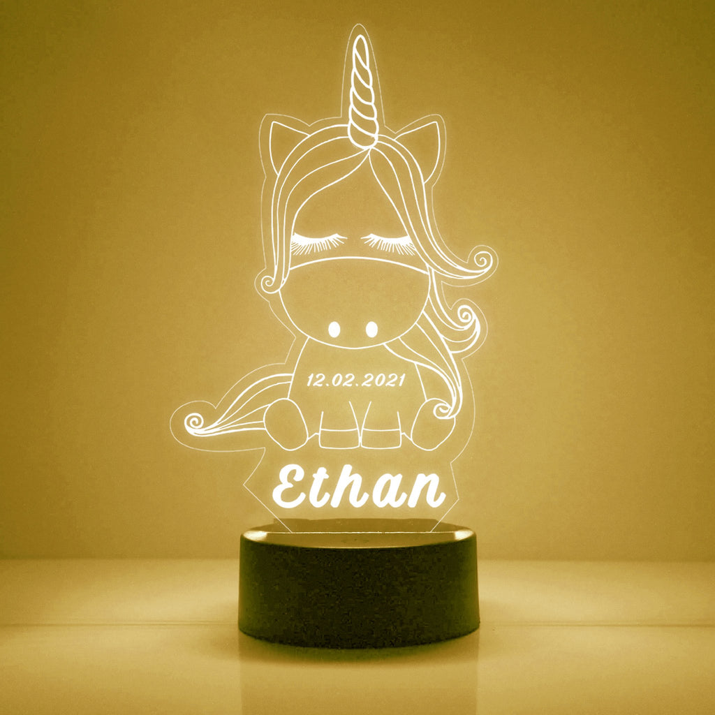 Custom Name Unicorn Children's Night Light - 7 Colors 3D Night Light, New Christmas Gift!