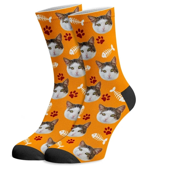 New Custom Christmas Socks With Your Pet's Face
