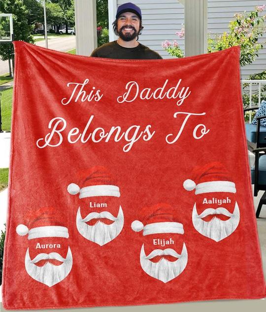 Custom CHRISTMAS BLANKET with Nickname & Kids Names