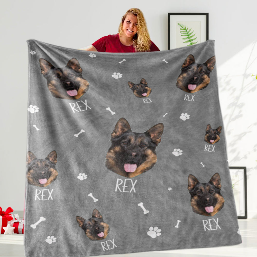 Custom Pet Name&Photo Blanket, New Christmas Gift!