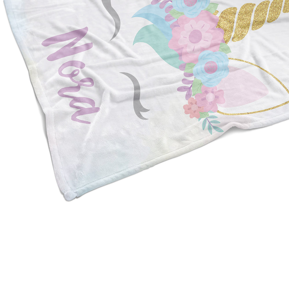 Custom Unicorn Fleece Blanket, New Christmas Gift!