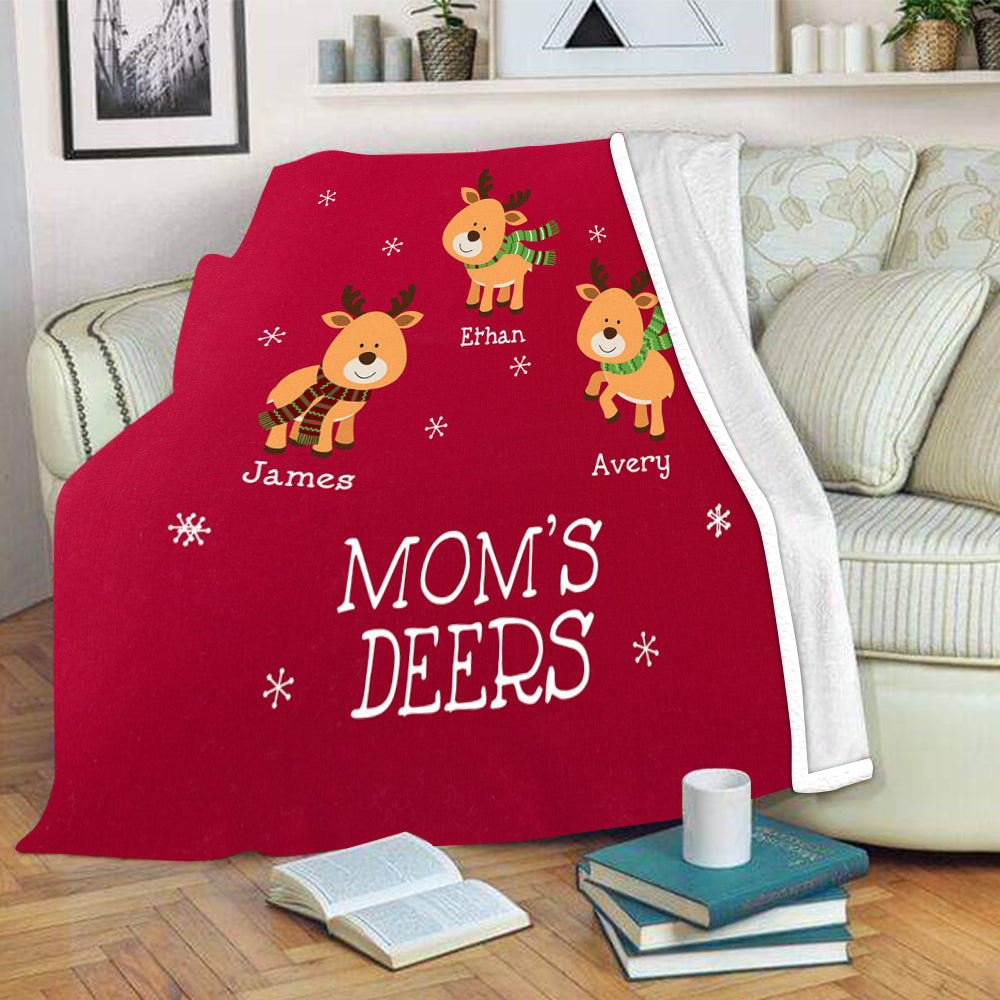 New Custom Little Deers Blanket, Merry Christmas!