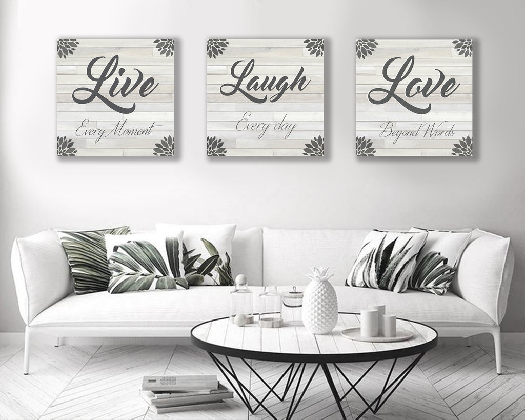 Live Laugh Love Canvas Art Set - BUY 2 SAVE 10%